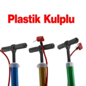 Şişirme Seti Klasik Bisiklet Pompası El Tipi Ayak Tutamaklı Metal Borulu ve Uçlu Top Teker Şambrel thumbnail 8