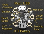 GEMMA M0 Adafruit ATSAMD21E18 Development Board  SAM D ARM Cortex-M0+ 32-Bit Embedded Evaluation Board thumbnail 5
