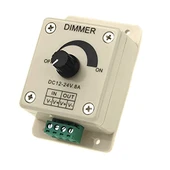 DC Dimmer 12V-24V LED Ayarlayıcı 5050 3528 LED Şerit için Manuel LED Dimmer 12-24V 8A Dc Dimmer thumbnail 3