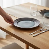 GÜRAL PORSELEN Valeron 6 Adet 20 Cm Pasta Tabağı Reaktif Oasis Vr 1131 thumbnail 1