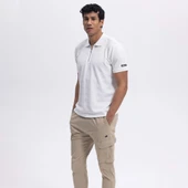 Ellesse Erkek Kırık Beyaz Fermuarlı Polo Yaka Tişört EM493 - 4