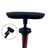 El Tipi Klasik Plastik Bisiklet Pompası ve Uç Seti Ayak Tutamaklı Pompa Teker Top Şişirme thumbnail 7