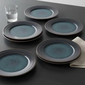 GÜRAL PORSELEN Valeron 6 Adet 20 Cm Pasta Tabağı Reaktif Oasis Vr 1131 thumbnail 2