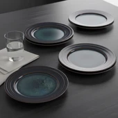 GÜRAL PORSELEN Valeron 6 Adet 20 Cm Pasta Tabağı Reaktif Oasis Vr 1131 thumbnail 6