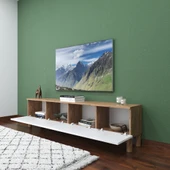 Bohem 4 Kapaklı Tv Sehpası - Atlantik Çam / Beyaz - 3