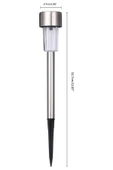 Beyaz Ledli Işıklı Solar Güneş Enerjili 20'li Metal Gövdeli Saplamalı Bahçe Lambası 30 cm Beyaz Led - 6