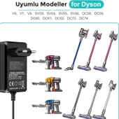 Dyson Elektrikli Süpürge Pil Şarj Cihazı Güç Kaynağı - 26.1V 0.8A Adaptör - 2