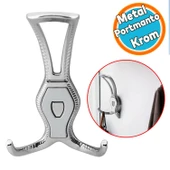 Portmanto Askı Metal Vestiyer Duvar Dolap Elbise Askısı Krom Renk Mobilya Askılığı Aparat 4 Adet - 6