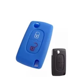 Peugeot 206 207 307 308 406 407 407 3008 5008 Silikon Anahtar Kılıfı MAVİ 1 ADET thumbnail 1