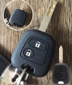 Peugeot 206 207 Citröen C2 C4 Uyumlu 2 Tuşlu Silikon Anahtar Koruma SİYAH 1 ADET thumbnail 2