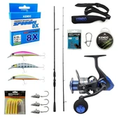 Yek Outdoor Profesyonel Okuma Spin Seti Okuma Psycho Stick Game 243cm Ex-Fast 15-40gr 2 Parça Olta Kamışı&Okuma Safina SNW-3000A Olta Makinesi thumbnail 1