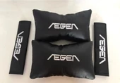 Fiat Egea Nakışlı Deri 1 Çift Boyun Yastık Ve 1 Çift Kemer Pedi 1. KALİTE - 1
