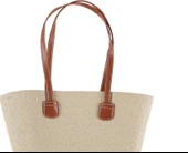 Modern Tasarım Kadın Hasır Çanta Rattan Tarz Çanta - 4