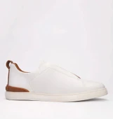 Erkek Deri Sneaker Siyah Kahverengi Ve Beyaz Kahverengi - 7