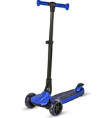 Lamborghini Lisanslı L3 Kolay Katlanabilir Işıklı Orta Gövde ve Işıklı Tekerlekli Çocuk Scooter Mavi thumbnail 7