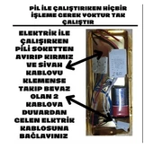 ST00 Pilli Dekoratif Ledli Duvar Aplik Sarkıt Siyah 3200K Gün Işığı - 2