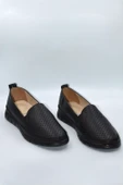 Kadın Hakiki Deri Siyah Comfort Günlük Ayakkabı - ( FTH-0050 ) - 4