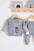 Gift For You Desenli 2'li % 100 Pamuk Erkek Bebek Takımı thumbnail 2
