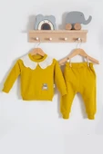 Dantel Yakalı Pamuklu 2'li Kız Bebek Takımı thumbnail 1