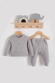 Bear Gofre Kabartmalı 2'li Erkek Bebek Takımı thumbnail 1