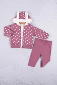 Tavşan Kulaklı Puanlı 3'lü Kız Bebek Takım thumbnail 1
