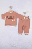 Hello Nakışlı % 100 Pamuk 2'li Erkek Bebek Takım thumbnail 1