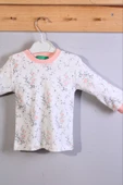 Çiçek Desenli Kız Bebek Eşofman Takımı %100 Pamuk thumbnail 2