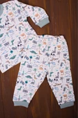 Dinazor Desenli Erkek Bebek Eşofman Takımı %100 Pamuk thumbnail 5