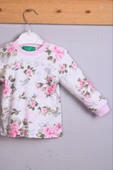 Büyük Çiçek Desenli Kız Bebek Eşofman Takımı %100 Pamuk thumbnail 2