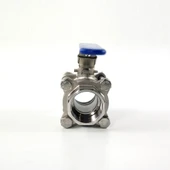 2" PASLANMAZ 3 PRÇ.DİŞLİ KİLİTLİ KÜRESEL VANA TEPE FLANŞSIZ 304 - 4