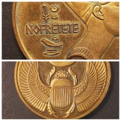 NOFRETETE A900 - Skarabeus A900 - 21.67gr 22 ayar A 900 Altın Madalya - Khepri - Scarab thumbnail 2
