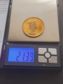 AMOR POPULI PRAESIDIUM REGINAE A900 - Kraliçe Elizabeth 21.39gr 22 ayar A900 Altın Madalya thumbnail 4