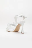 Kadın Platform Abiye Ayakkabı Beyaz Fiyonklu Saten thumbnail 5