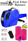 Etiket Makinesi Mavi 1 Adet Pembe Fiyat Etiketi 10 Rulo Sekiz Haneli Fiyat Etiketi Makinası Lira Dolar Euro Dayanıklı - 1