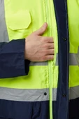 Linum Reflektörlü İş Güvenliği Parkası - Su ve Rüzgar Geçirmez, Yüksek Görünürlüklü Kışlık Mont thumbnail 5