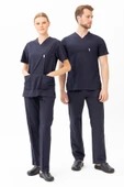 Santolina V Yaka Üniforma - Doktor, Hemşire, Sağlık Çalışanları İçin Rahat ve Dayanıklı Scrubs - 1