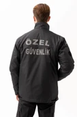 Güvenlik Kıyafeti KM Kaban Soğuk Havalara Dayanıklı Reflektörlü Kışlık Mont Modeli - 10