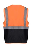 Hİ-VİS TEKNİK YELEK F.TURUNCU-LACİVERT - 2