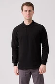 Galanthus Polo Sweat Erkek Uzun Kollu Pamuklu Sweatshirt İş ve Günlük Kullanım İçin - 1