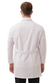 Hedera Erkek Önlük Beyaz Renk Düğmeli Uzun Kollu Temiz Görünümlü Profesyonel İş Önlüğü thumbnail 3