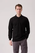 Galanthus Polo Sweat Erkek Uzun Kollu Pamuklu Sweatshirt İş ve Günlük Kullanım İçin - 2