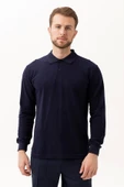 PADUS %100 Pamuk Polo Yaka Uzun Kollu T-Shirt Şık ve Konforlu İş ve Genel Kullanım thumbnail 1