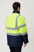 Linum Reflektörlü İş Güvenliği Parkası - Su ve Rüzgar Geçirmez, Yüksek Görünürlüklü Kışlık Mont thumbnail 4
