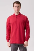 Galanthus Polo Sweat Erkek Uzun Kollu Pamuklu Sweatshirt İş ve Günlük Kullanım İçin thumbnail 1