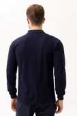 PADUS %100 Pamuk Polo Yaka Uzun Kollu T-Shirt Şık ve Konforlu İş ve Genel Kullanım thumbnail 3