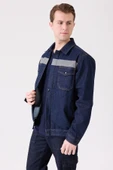 Tulipa Kot Mont Erkek İş Güvenliği Reflektörlü Dayanıklı Denim Ceket thumbnail 8