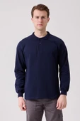 Galanthus Polo Sweat Erkek Uzun Kollu Pamuklu Sweatshirt İş ve Günlük Kullanım İçin thumbnail 1