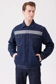 Tulipa Kot Mont Erkek İş Güvenliği Reflektörlü Dayanıklı Denim Ceket thumbnail 10