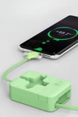 Miracle Omni® Cep Tipi Telefon Tutuculu Makaralı Uzayıp Kısalabilen 3'ü 1 Arada USB Şarj Kablosu - 7