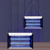 Miracle Omni® Masaüstü veya Duvara Asılabilen 6W Sessiz Sinek Öldürücü UV Mor Işıklı Makina thumbnail 1